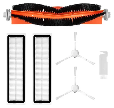 Produktbild von 6-teiliges Zubehör-Set für Dreame D9, D9 Max, D9 Pro, L10 Pro Staubsaugerteile, 1 Hauptbürsten, 1 Seitenbürsten, 1Filter,2Reinigungsbürste (weiß)