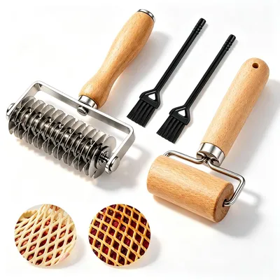Immagine prodotto di Omgoods - Arrotolatore per pasta con manico in legno