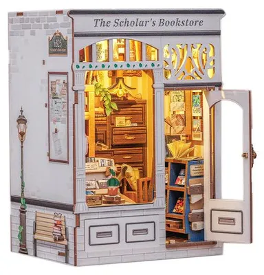 Produktbild von Baukasten Cutebee Booknook The Scholar's Bookstore BJAA204 Holz 13 x 10 x 17 cm