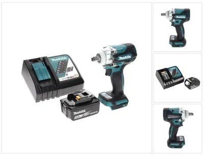 Zdjęcie produktu dla Akumulatorowy klucz udarowy Makita DTW 300 RT1 18 V 330 Nm 1/2" bezszczotkowy + 1x akumulator 5,0 Ah + ładowarka