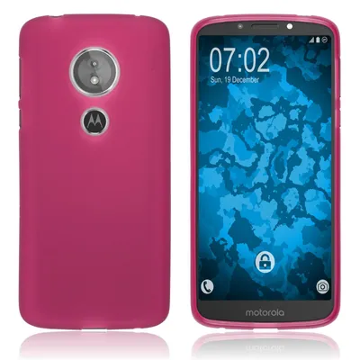 Produktbild von PhoneNatic Case kompatibel mit Motorola Moto E5 (5th Gen) - pink Silikon Hülle matt Cover