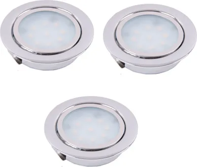 Produktbild von Paulmann Möbel Einbauleuchten Set LED 3x1W 12VA 230/12V 65mm Chrom/Metall