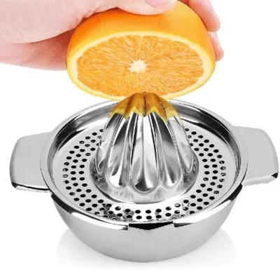 Produktbild von Handmatige Citruspers aus Edelstahl, 400 ml, für Zitrusfrüchte, Waschmaschinetauglich