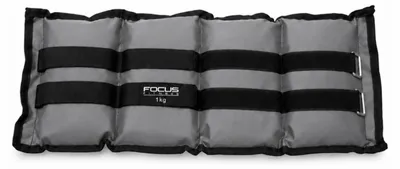 Productafbeelding van Pols-/enkelgewicht - Focus Fitness - 2 x 1 kg - Grijs