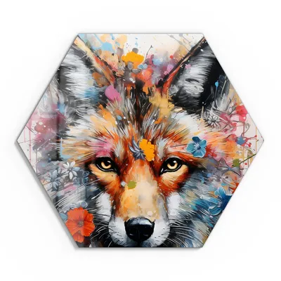 Produktbild von DEQOART Glasbild Echtglas 40x35 cm 'Frühlingsfuchsflor' Wandbild Bild modern Deko