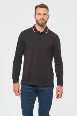 Produktbild von Kariban Langarm-Polohemd aus Piqué für Herren