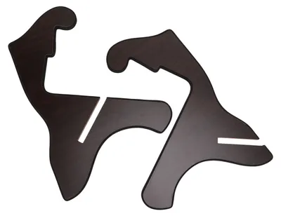 Produktbild von Gitarrenständer aus Holz, abnehmbare Montagehalterung, X-Rahmen-Stil, tragbarer Saiteninstrumentenhalter, Schwarz