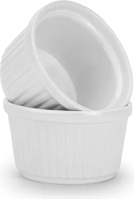 Produktbild von Auflaufform Porzellan ¤9x5,2cm weiß 2St.
