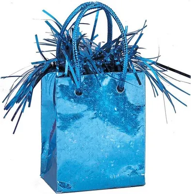 Immagine prodotto di Unique Party - Sacchetto regalo - Centrotavola per palloncini - Plastica, carta SG25228 (Taglia unica) (Blu brillante)