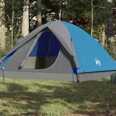 Produktbild von Design Campingzelt 3 Personen Blau 240x217x120 cm 190T Taft, Campingzelte 2024 Neu