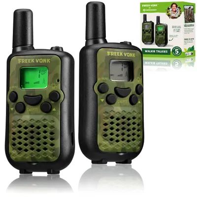 Produktbild von Freek Vonk X Bresser Walkie Talkie 2er Set 6 km VOX Taschenlampe USB C