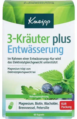 Produktbild von Kneipp 3 Kräuter Entwässerungskapseln 60 er