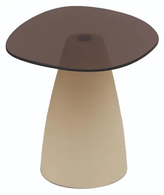 Produktbild von Couchtisch Mylon mit Rauchglasplatte 50cm - Beige