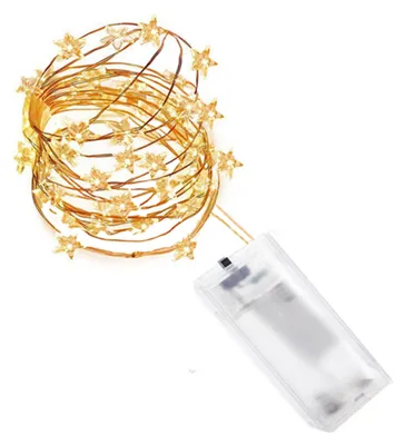 Immagine prodotto di Catena LED Nano Stelle - 2 m, 20 LED, 2xAA, bianco caldo
