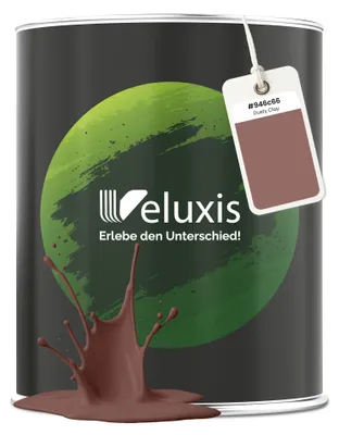 Produktbild von Wandfarbe Rosa Braun Matt Innenfarbe – Deckkraft Klasse 1, VOC-frei, Ohne Grundierung, Tropfarm – Wohnzimmer & Schlafzimmer – 1L – Veluxis (Dusty Clay)
