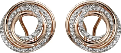 Produktbild von JOBO Ohrstecker 925 Sterling Silber rotgold vergoldet 92 Zirkonia Ohrringe