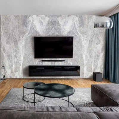 Produktbild von dedeco Wohnzimmerrückwand TV-Wand Wandpaneel Wohnrückwand Rückwand Tapetenersatz, Motiv: Marmor V5, 300 x 150 x 0,5cm, Nano-Protect: matt, wasserfest, robust, als Wandverkleidung aus Hartschaum PVC
