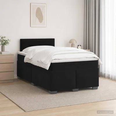 Immagine prodotto di Maison Exclusive - Letto boxspring con materasso nero 120 x 200 cm in velluto