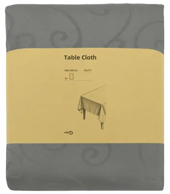 Image de vidaXL, nappe rectangulaire, lot de 5, gris clair, 140 x 180 cm