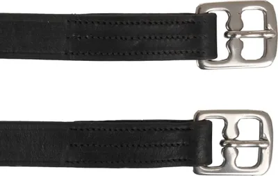 Produktbild von HORKA Steigbügelriemen 2 Stk. Leder Schwarz 115 cm 180060-0232