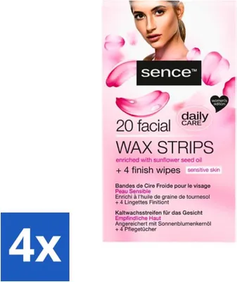 Immagine prodotto di Sence - Strisce di cera - Viso - 20 strisce di cera - Confezione risparmio - 4 pezzi