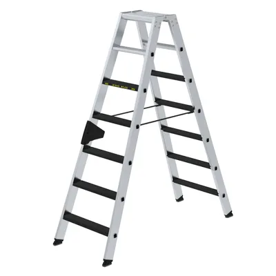 Produktbild von MUNK Stehleiter beidseitig begehbar mit clip-step R13 250kg 7 Stufen