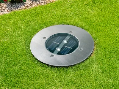 Produktbild von Ranex Solar Bodenstrahler Rund 0,12 W Silber 5000.197