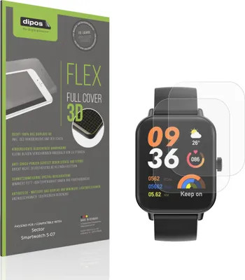 Immagine prodotto di 2x Pellicola protettiva opaca per Sector Smartwatch S-07 Protezione Antiurto Anti-Shock