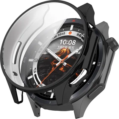 Image de Pour Oppo Watch X2 Coque de protection électroplaquée en TPU pour montre connectée, noire