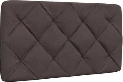 Image de Coussin de tête de lit marron foncé 80 cm tissu