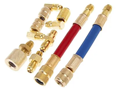8-tlg. AC-Konverter-Adapter-Set R134A/R12 Kühlmittelanschlüsse