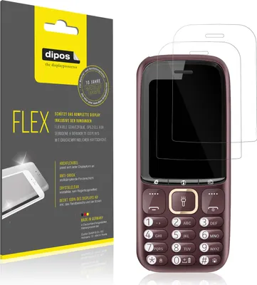 Produktbild von 2x Schutzfolie für Cellecor A5 Folie, 100% Displayabdeckung, dipos Flex
