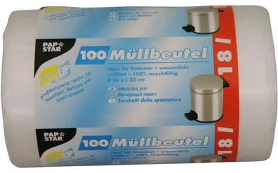 Obrázek produktu pro Papstar HDPE vložky do odpadkových košů 18 litrů 520 x 460 mm transparentní 100 kusů