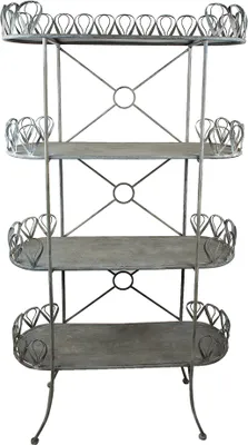 Zdjęcie produktu dla Clayre & Eef Półka 91x36x168 cm Szare żelazo