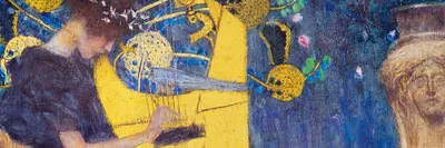 Obrázek produktu pro Gustav Klimt umělecký obraz - Hudba, 1895 (30 x 91 cm)