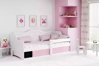 Obrázek produktu pro Dětská postel 80x160 LARISA s matrací a dvířky - bílá