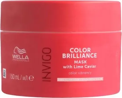 Produktbild von Wella Professionals Invigo Color Brilliance Mask with Lime Caviar Fine to Medium Colored Hair Schutzmaske für feines und gefärbtes Haar 500 ml
