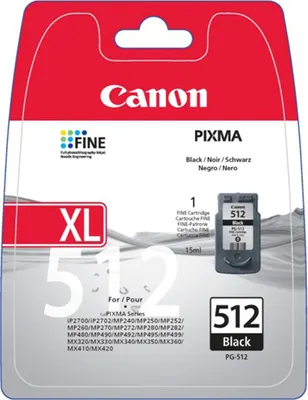 Produktbild von Canon PG-512 Tintenstrahl Tintenpatrone - Schwarz - Originaler Pack - Tintenstrahl
