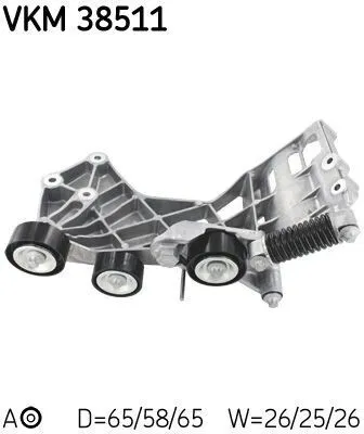 Produktbild von SKF VKM 38511 Spannrolle Keilrippenriemen passend für MERCEDES-BENZ A-Klasse (W169) B-Klasse (W245)