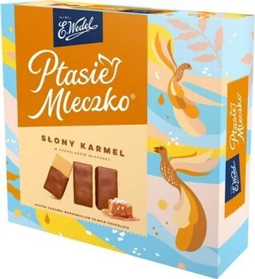 Obrázek produktu pro Ptasie Mleczko® Slaný karamel v mléčné čokoládě 340g