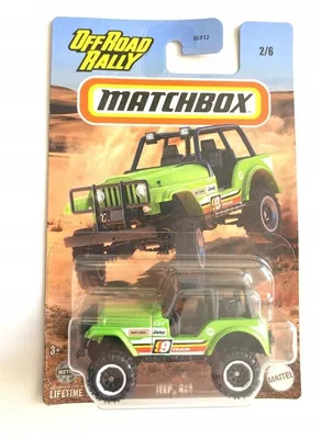 Produktbild von Matchbox Jeep 4x4 Off Road Rally Metall Spielzeugauto