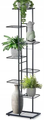 Produktbild von Vilde Pflanzenständer Metall 8 Ebenen 142 cm Loft Schwarz