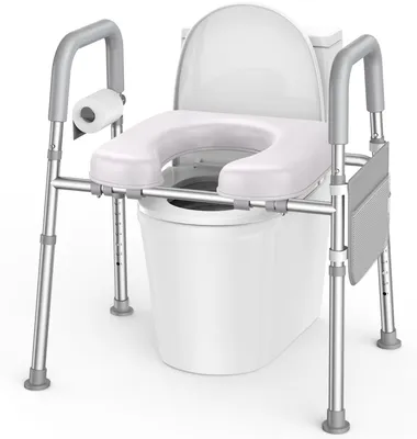 Image de Rehausseur de toilette avec accoudoirs - Réglable
