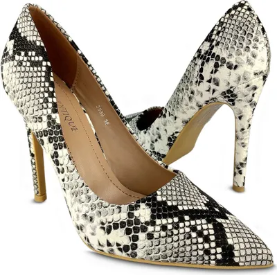 Obrázok produktu pre Dámske čerpadlá vysoké podpätky Stiletto elegantné topánky hadia koža y topánky na podpätku veľkosť 37