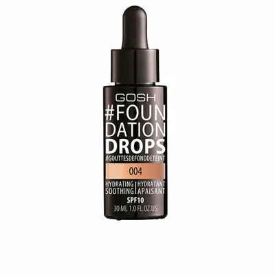 Produktbild von GOSH #Foundation Drops, Tropfflasche, Flüssigkeit, trockene Haut, Feuchtigkeitsspendend, Beruhigend, Alle Hauttöne, Neutral