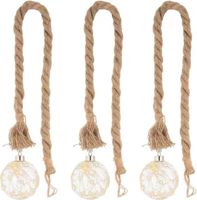 Obrázok produktu pre NEXOS Dekorácia- gule na lane, 20 LED, teplá biela, 3 ks