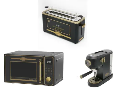 Produktbild von Kaiser Empire M 2530 Em Mikrowelle 25L+Kaffeemaschine KA 2005 Em Empire,19 bar+Retro-Toaster T 4000 Em