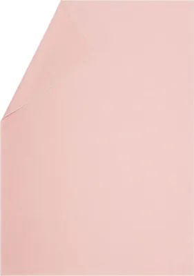 A pink blanket folded in the corner, against a white background.