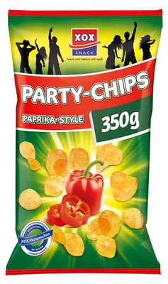 Image de XOX Classique Chips Party Paprika Style chips de pommes de terre croustillantes 350g