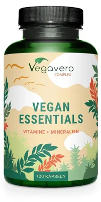 Obrázok produktu pre Vegavero Vegan Essentials Complex | 120 kapsúl | Komplex vitamínov a minerálov | vegánsky produkt